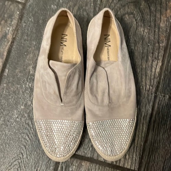 Neiman Marcus Shoes - Suede studded flats
